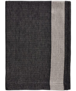 BATH TOWEL HELMUT <br />black / gray