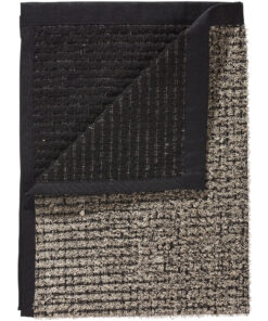 BATH TOWEL TERRY –black / natural