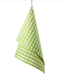 TEA TOWEL APPLE –green